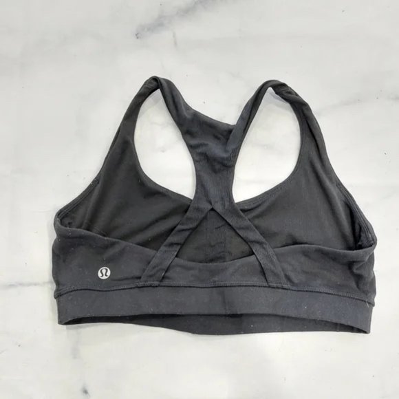 Lululemon Black 50 Rep Sports Bra Size 10 - Picture 3 of 4